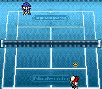 une photo d'Ã©cran de Mario Tennis (Game Boy) sur Nintendo Game Boy Color